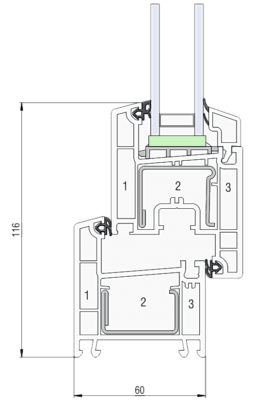 Rehau Blitz в разрезе